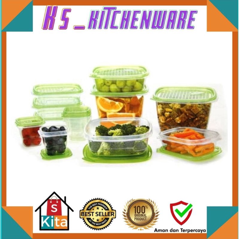 Set 24 pcs wadah makanan-hijau/wadah makanan/tempat makanan