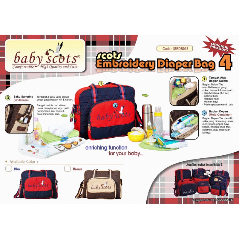 Tas Bayi Besar baby Scot  /  Tas Bayi  / Tas Bayi &amp; Anak