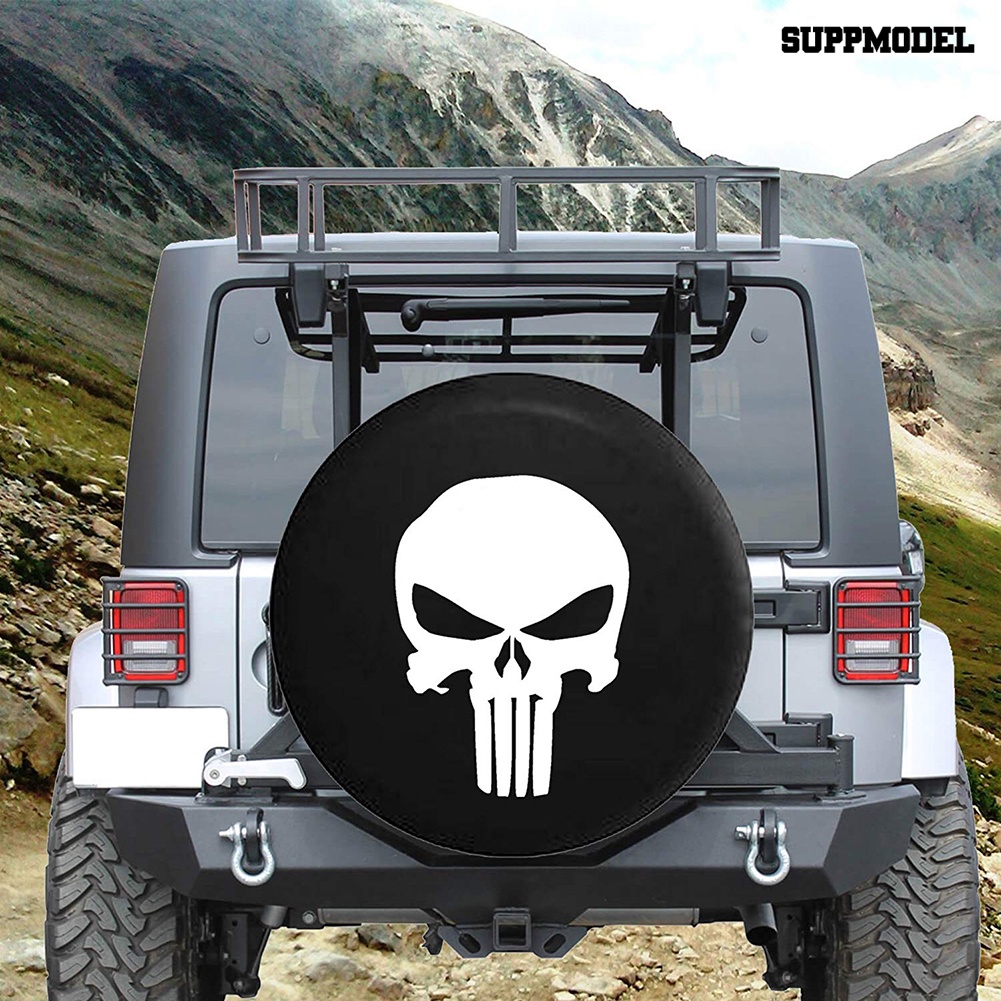 Cover Pelindung Ban Serep Mobil SUV Universal Motif Skull