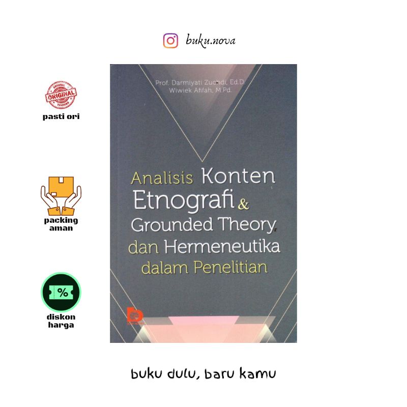 Buku Analisis Konten Etnografi dan Grounded Theory dan Hermeneutika dalam Penelitian