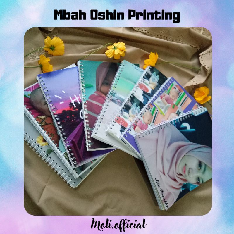 

Notebook Spiral Custom (Cover+isi) untuk hadiah ultah / notes custom / Buku Diary FREE pulpen