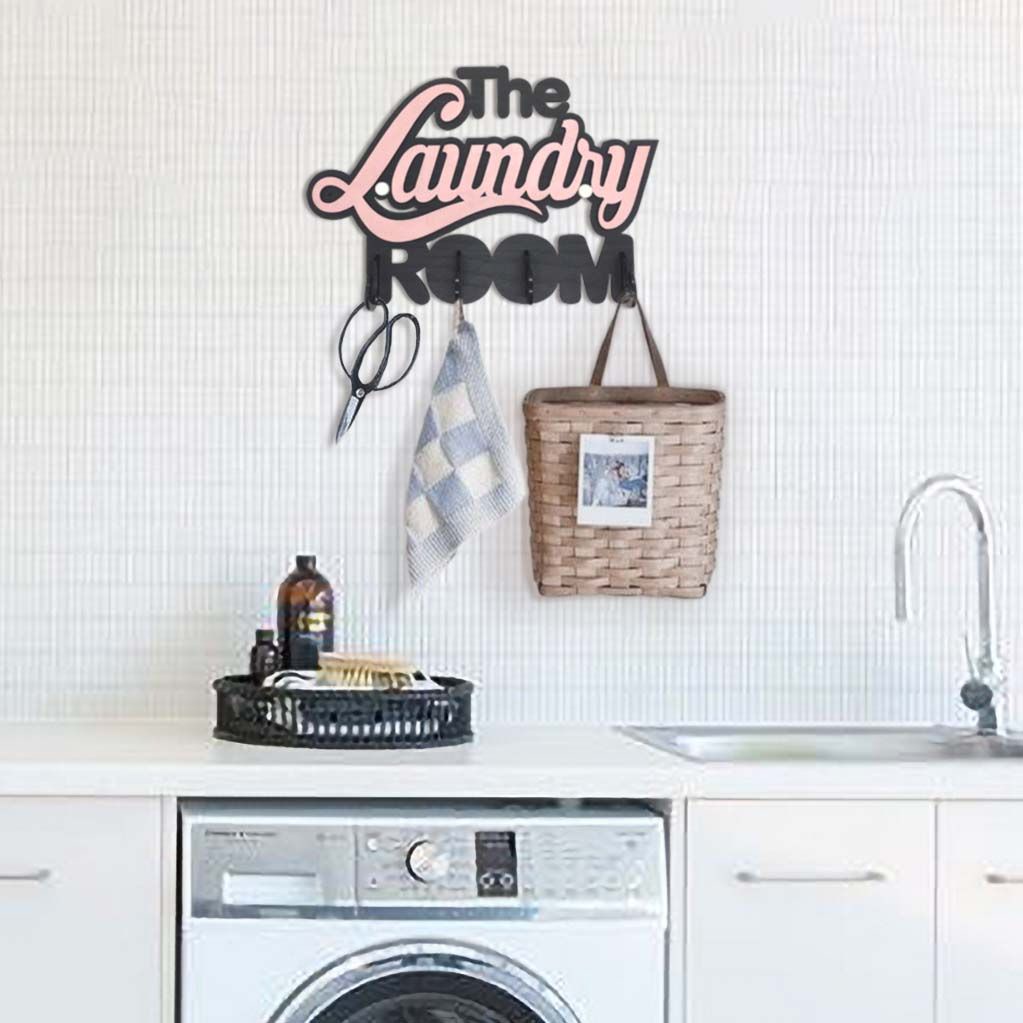 Rak Dinding THE LAUNDRY ROOM ( dengan 4 buah hook gantungan ) M1003