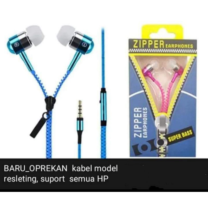 HEADSET HEADPHONES HENSFREE OPREKAN ZIPPER