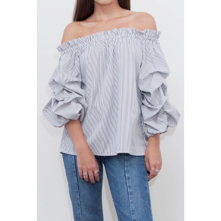 HELLO PARRY Donna Off Shoulder Ruffles Top