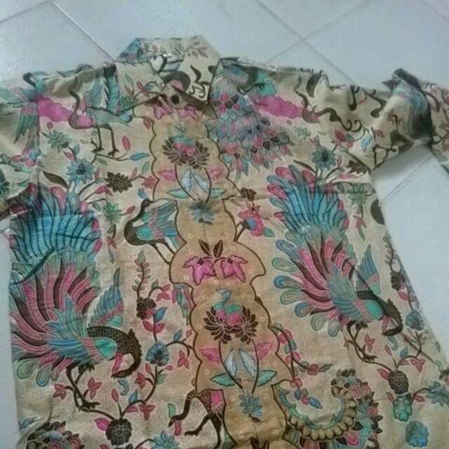 Kemeja Batik Pria Lengan Panjang Motif Parang Ijo M L Xl Xxl