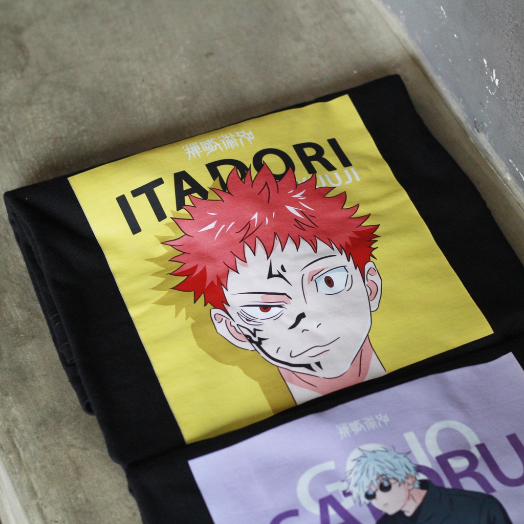 (SALE) Kaos Anime JUJUTSU KAISEN / TSHIRT / KAOS ANIME JUJUTSU KAISEN / KAOS DISTRO ANIME / GOJO SATORU / INUMAKI / ITADORI