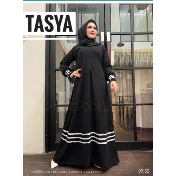 Alkhatib Collection Abaya  Abaya Tasya list Putih Best Seller