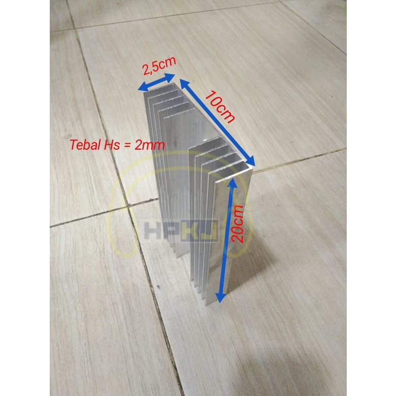 HEATSINK HEAT SINK PENDINGIN POWER 20CM 5 SIRIP 10 sirip 2mm SEDANG