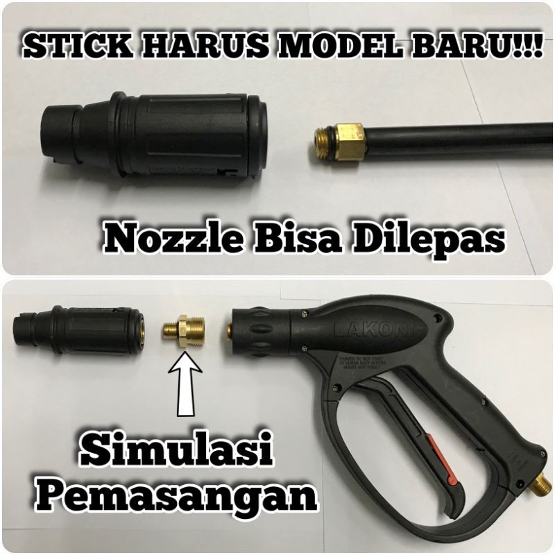 ADAPTOR Turbo Nozzle Nozzle Putar Gun Pendek Lakoni Laguna 70 Daytona 100 Adjustable Nozzle Spray High Pressure