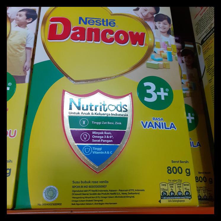 TERMURAH SUSU DANCOW 3+ RASA VANILA RASA VANILA 800 GRAM 800GR BOX