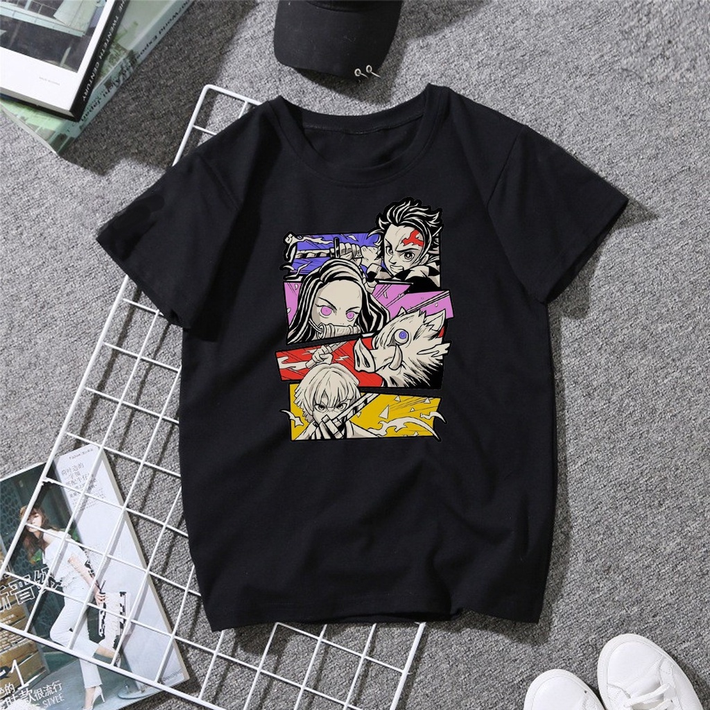 MYSTIQUE.ID-BAJU KAOS KIMETSU NO YAIBA T-SHIRT LUCU DAN AESTHETIC