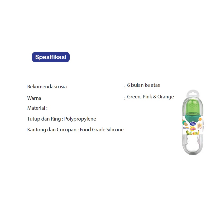 Baby Safe JP030 Food Fruit Feeder Lil Squeeze | Empeng Buah
