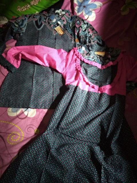 Couple Batik Semi Tulis Gamis Kemeja Panjang