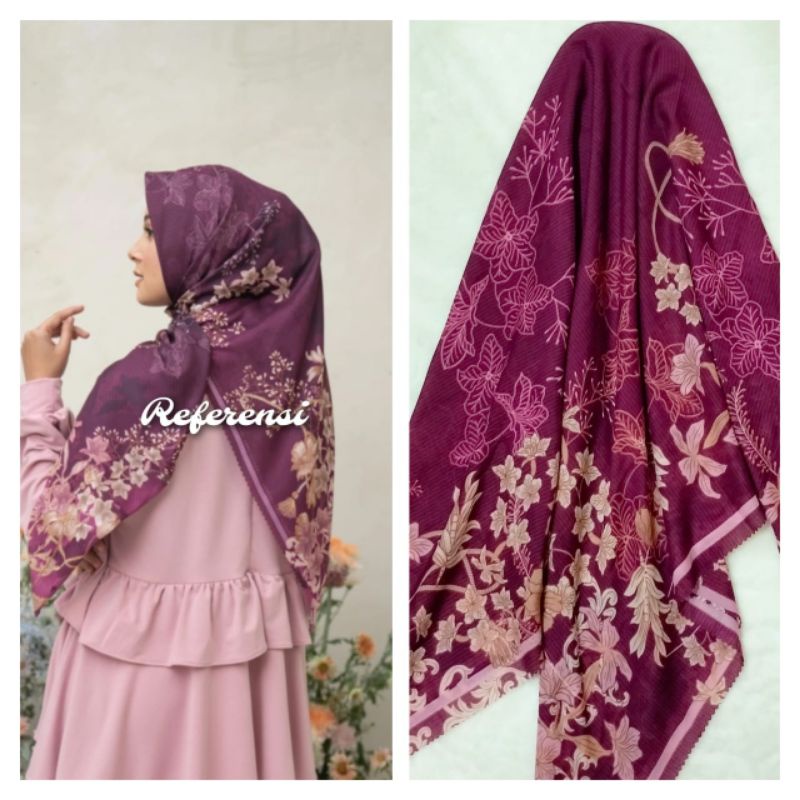 Kerudung Voal/ kerudung hijab motif Deenay kw/ Kerudung hijab polos/ Kerudung hijab bahan halus adem
