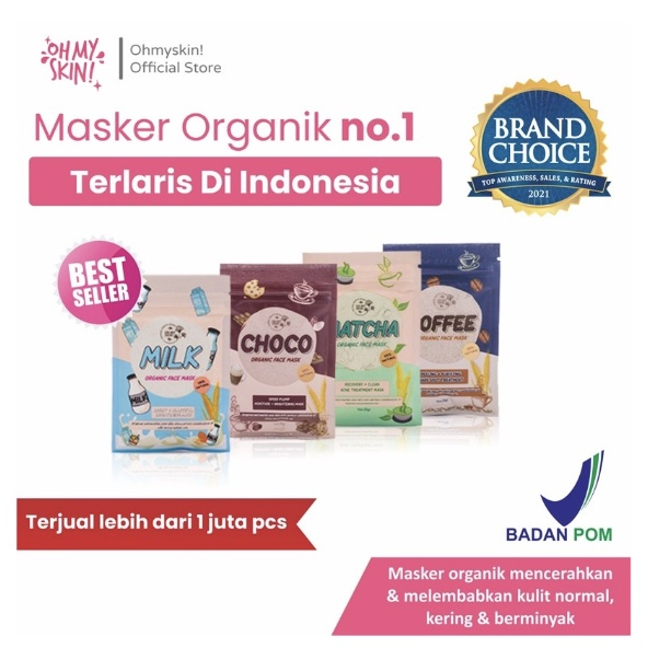 Oh My Skin Masker organik BPOM MINISIZE 25gr