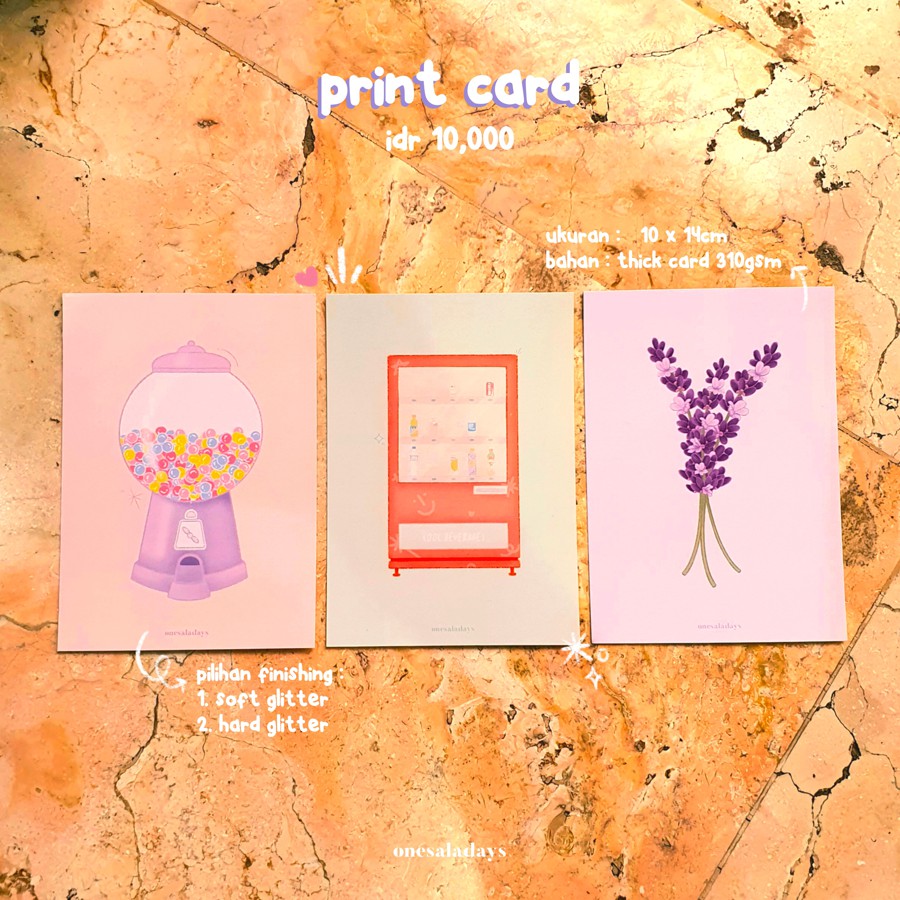 

ONESALADAYS ArtPrint / Art Print / Greeting Card / Kartu Dekorasi