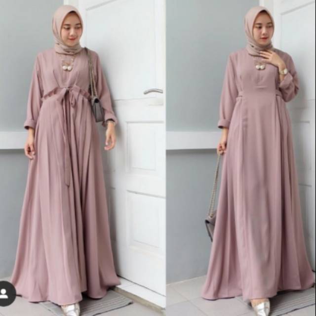 (PRELOVED) Dress by IVORY HIJAB dan AZMIZA " SORAYA " Emerald  dress (preloved )
