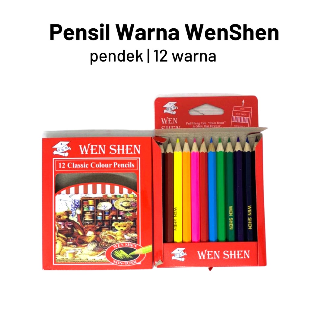 

Pensil 12 warna Pendek Murah