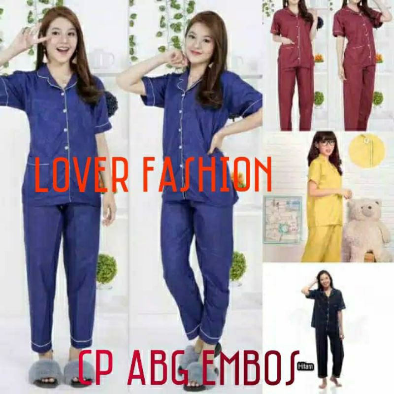 LoverFashion Cp Piyama ABG Embos&amp; karakter (Random)