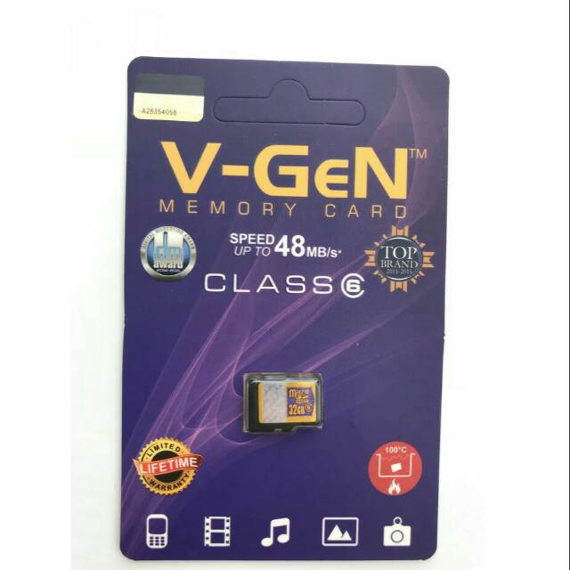 Memory Card Micro SD Vgen 32Gb Class 6 | Memori MicroSdhc MMC 32 Gb Original