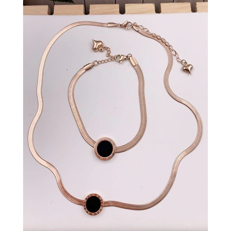 Set Perhiasan Titanium Terbaru Set Perhiasan Titanium Wanita Anti Karat