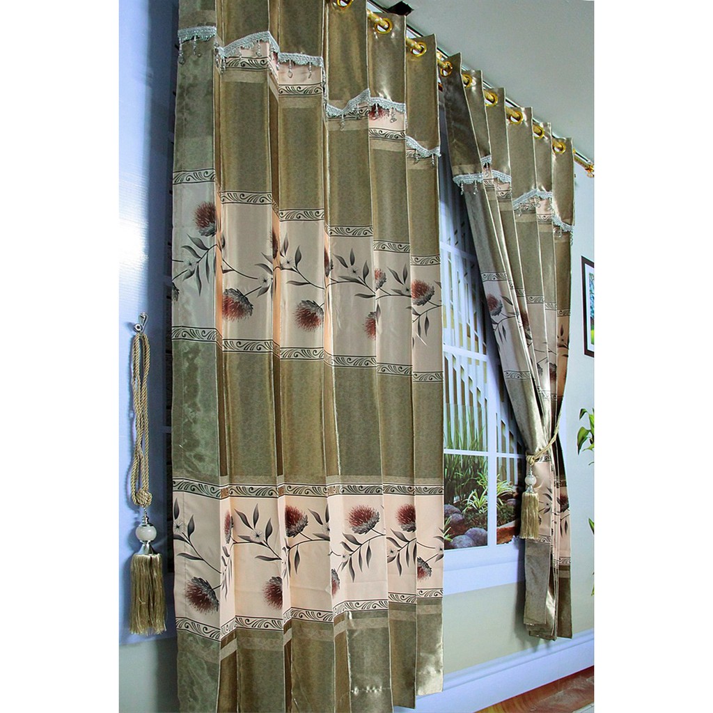 PROMO Gorden 822 SALEM Smokering Blackout Import Poni Renda Manik 150x220 Bagus