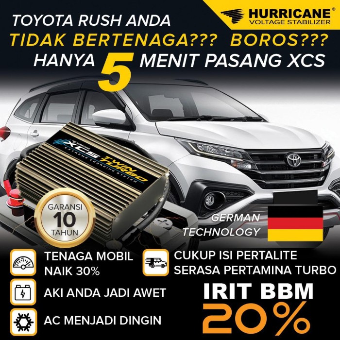 Hurricane XCS Twin Turbo Mobil Bonus  GROUND WIRE 6 kabel  Garansi Resmi 10 Tahun