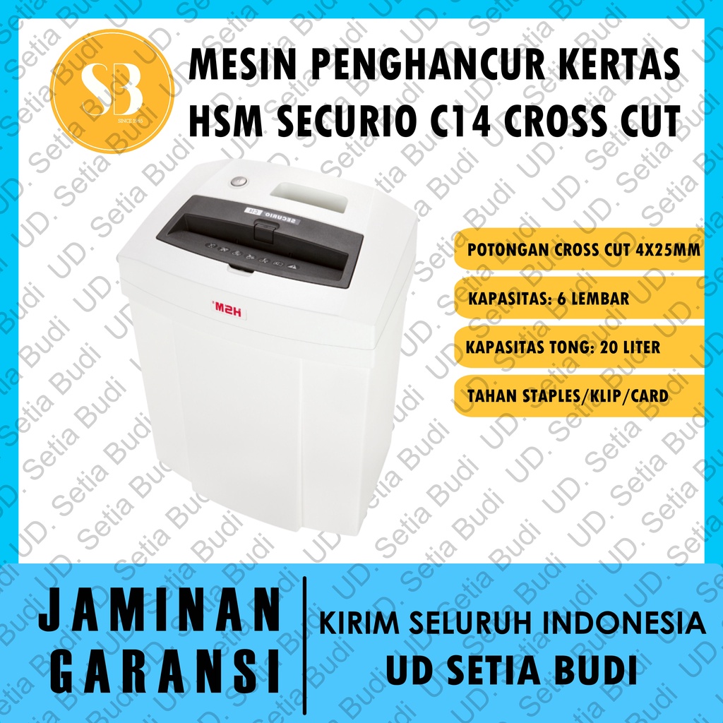 Mesin Penghancur Kertas Securio C14 Cross Cut 4 x 25 mm