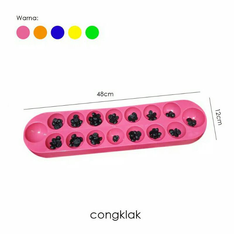 CONGKLAK PLASTIK MAINAN TRADISIONAL / CONGKLAK WARNA WARNI