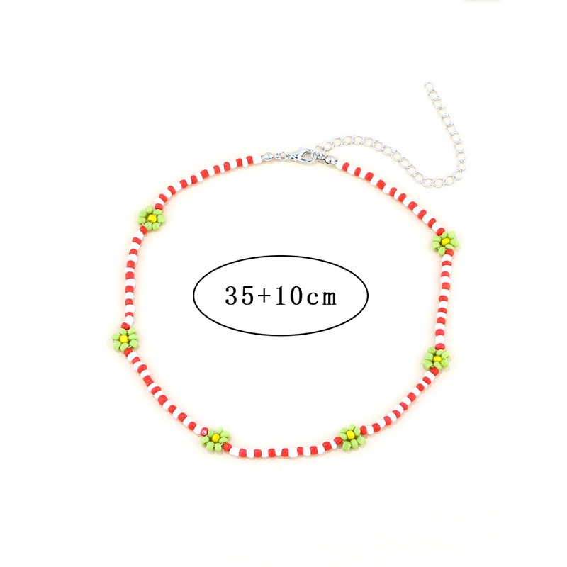 [Women Personality Boho Daisy Flowers Bead Necklace] [Girls Vintage Simple Chain Necklaces ] [Ladies Fashion Clavicle Necklace]