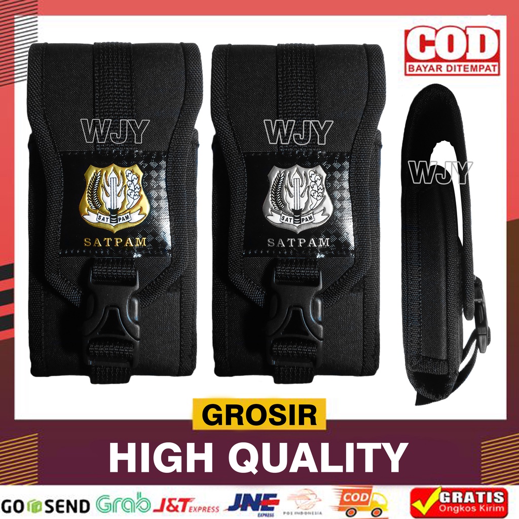 SARUNG HP SATPAM SARUNG HP PINGGANG TACTICAL LOGO SATPAM