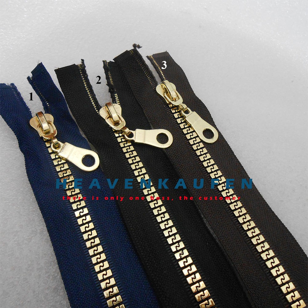 Resleting Zipper 50 cm Gold Muda Vislon Variasi Kode B Untuk Resleting Busana Abaya Gamis Dll