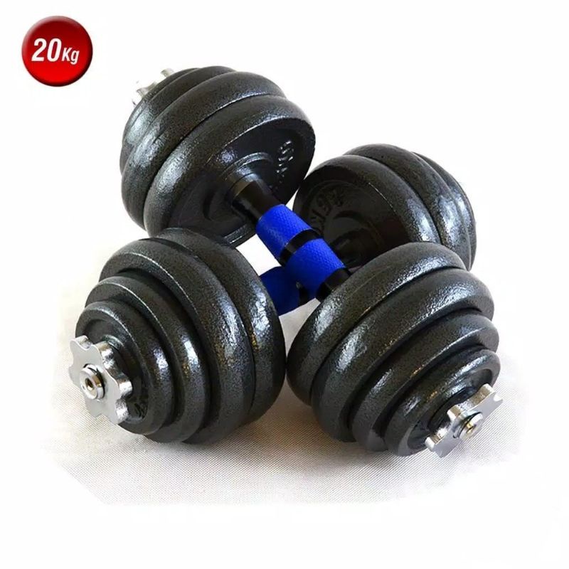 Promo Dumbell Barbel Set Max 20kg Tiang Angkat Besi 20kg Terlaris-2