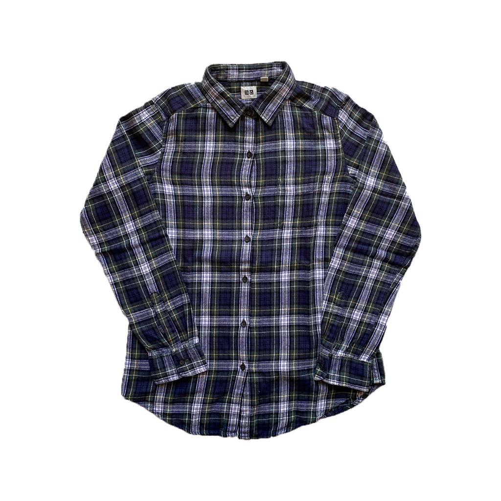 flanel pria wanita uniqlo original
