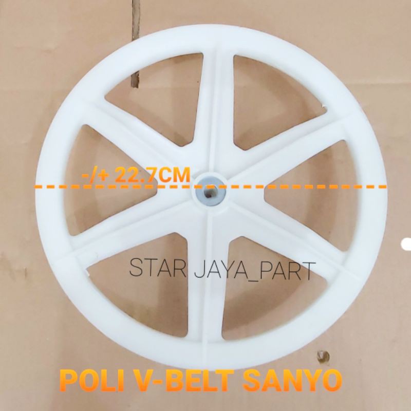 PULLY MESIN CUCI SANYO / KEDUDUKAN  V- BELT  GEARBOX SANYO