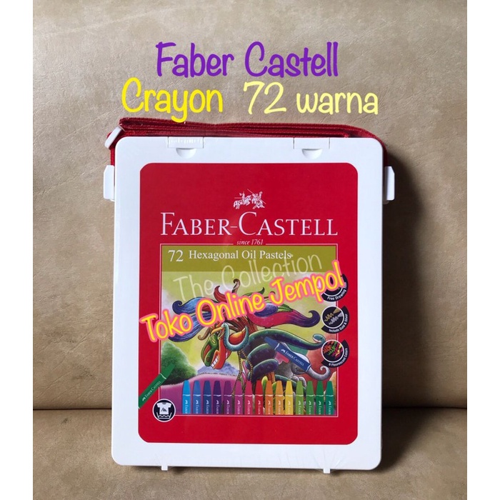 

(TERLARIS) ATK695FC 72 warna crayon Faber Castell Hexagonal Oil Pastel color asli