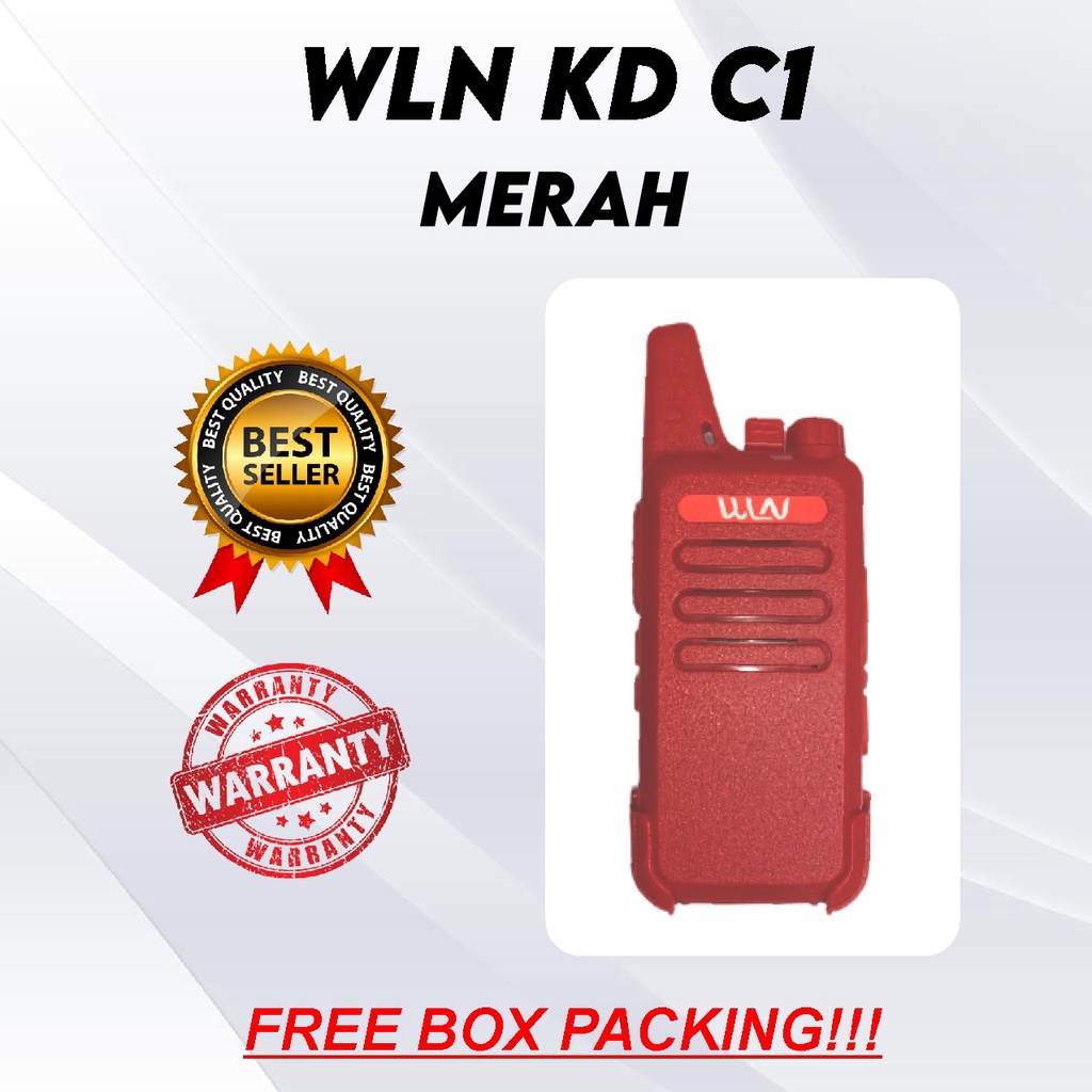 HT WLN KD C1 Merah, KDC1 KD-C1 Red UHF Singleband Handy Talky Talkie