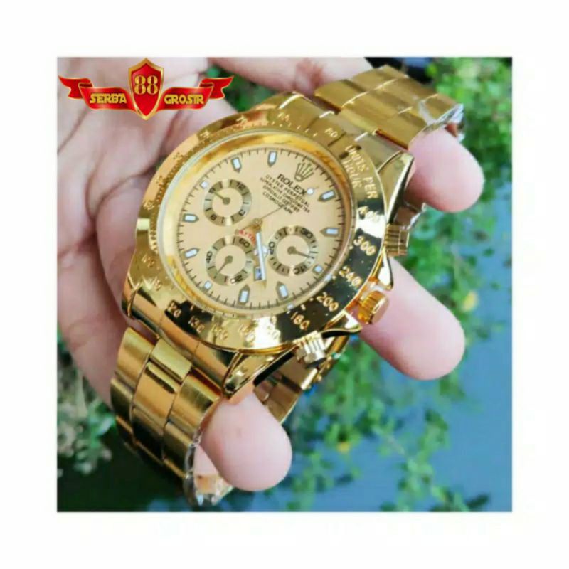 Rolex Jam Tangan Pria Mewah - Rolex Daytona Tanggal Aktif Bonus Box dan baterai cadangan