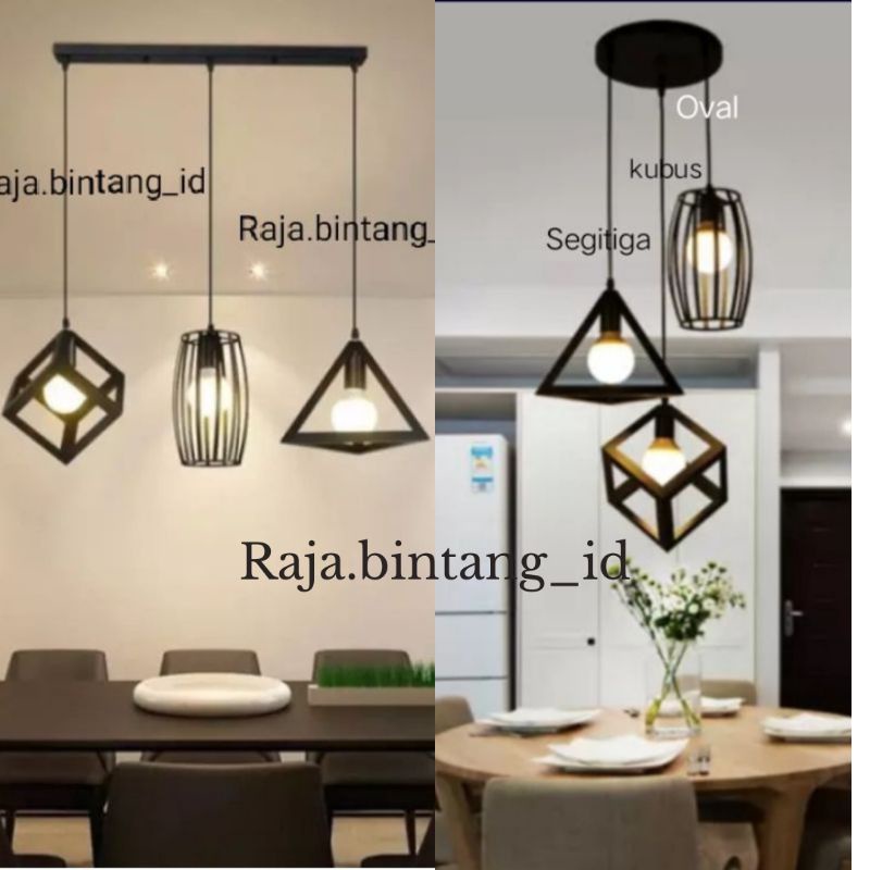 lampu gantung hias ruang tamu minimalis modern plafon ruang makan