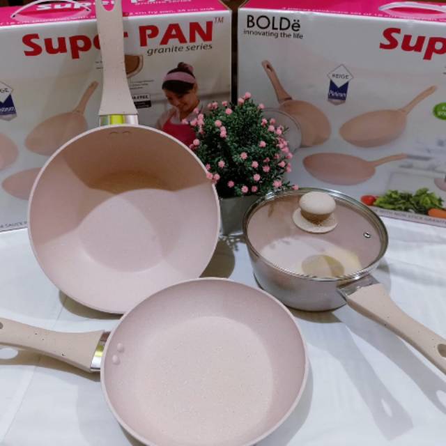 Bolde Super Pan set 3in1 Beige Granite Series