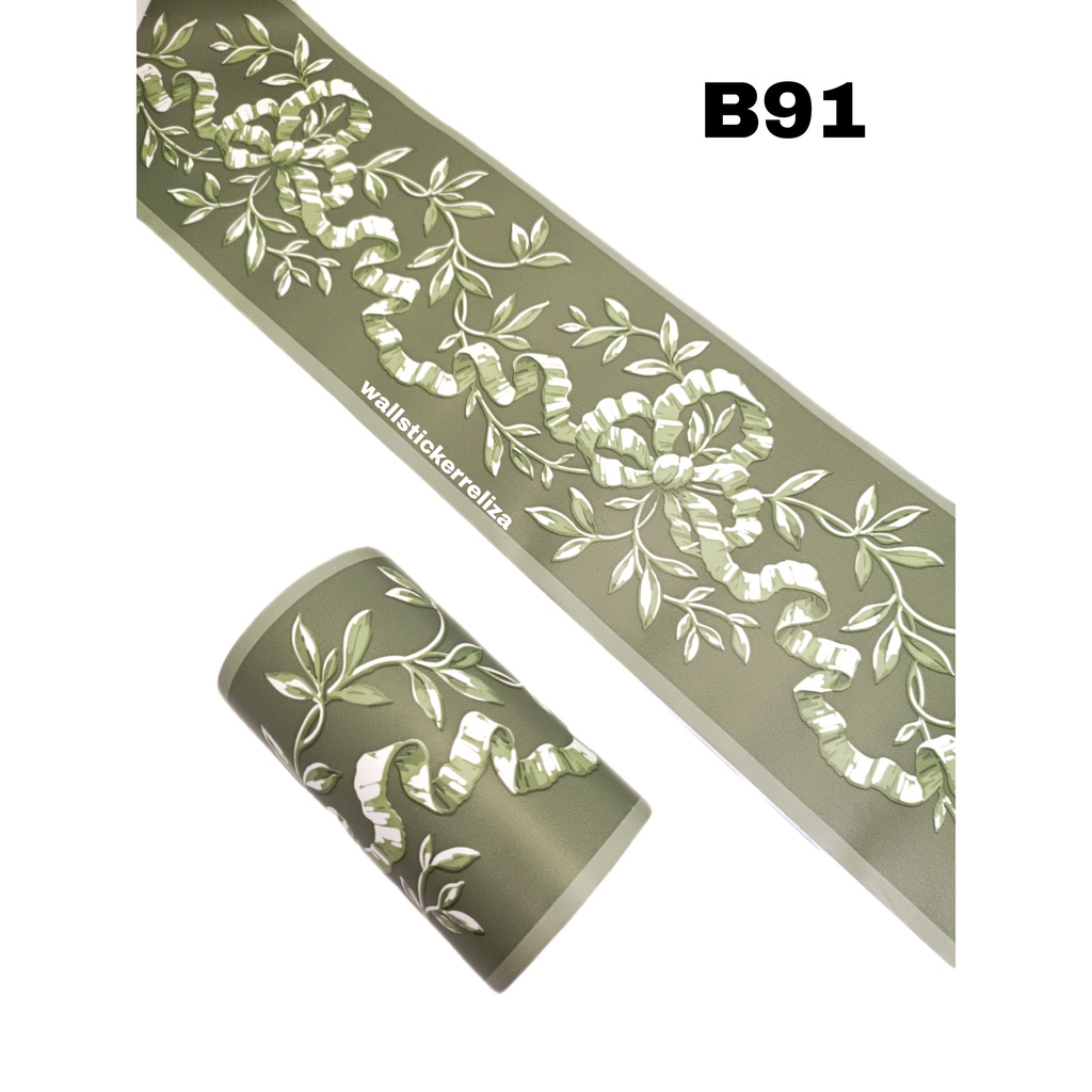 RELIZA Wall Border HIJAU 10CM X 10METER Wallborder B91