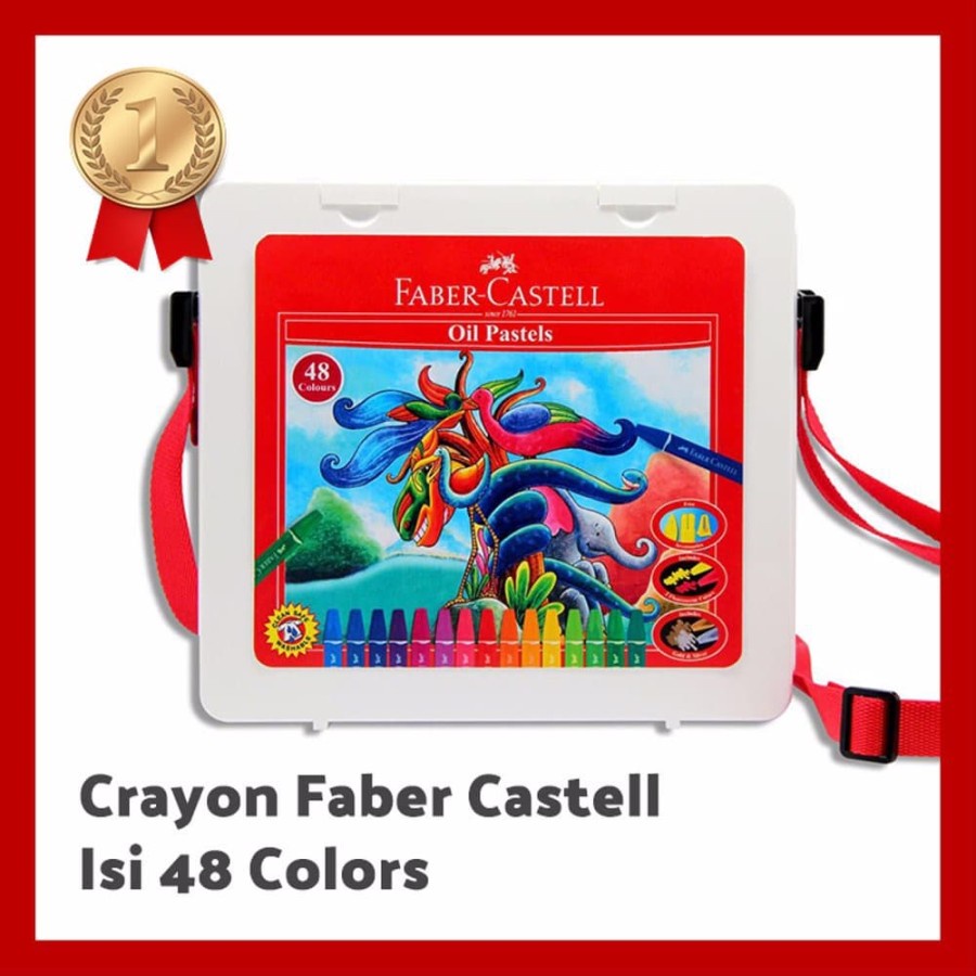 

crayon faber castell 48 warna/ crayon warna-warni/ crayon murah/ crayon sekolah/ crayon anak