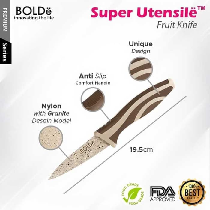 Pisau Set &amp; Gunting Super Utensile Electra Beige series 4 pcs set