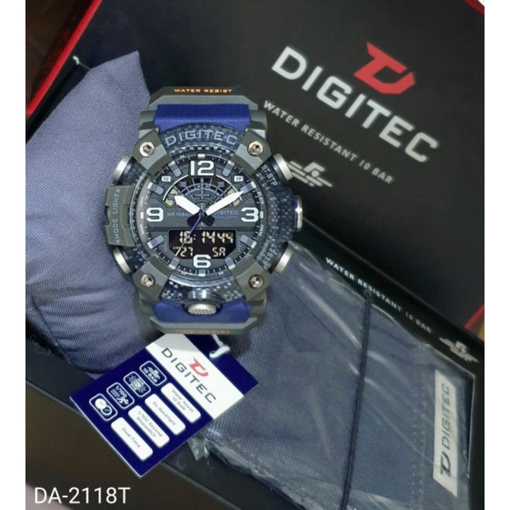 Jam Tangan Pria Digitec Original DA-2118T Tahan Air Bonus Dompet Exclusive