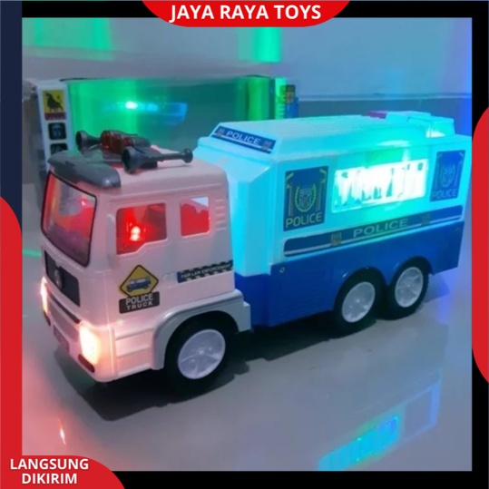 Mobil Truck Polisi BESAR Pemadam Kebakaran Berjalan Bersuara Dan berlampu Mainan Anak Laki LAki