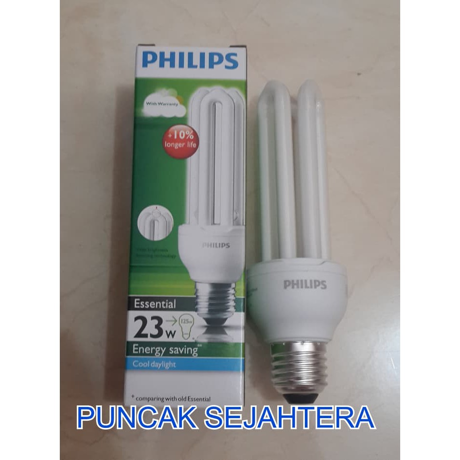 Lampu Philips Essential jari 3U 23w 23 watt