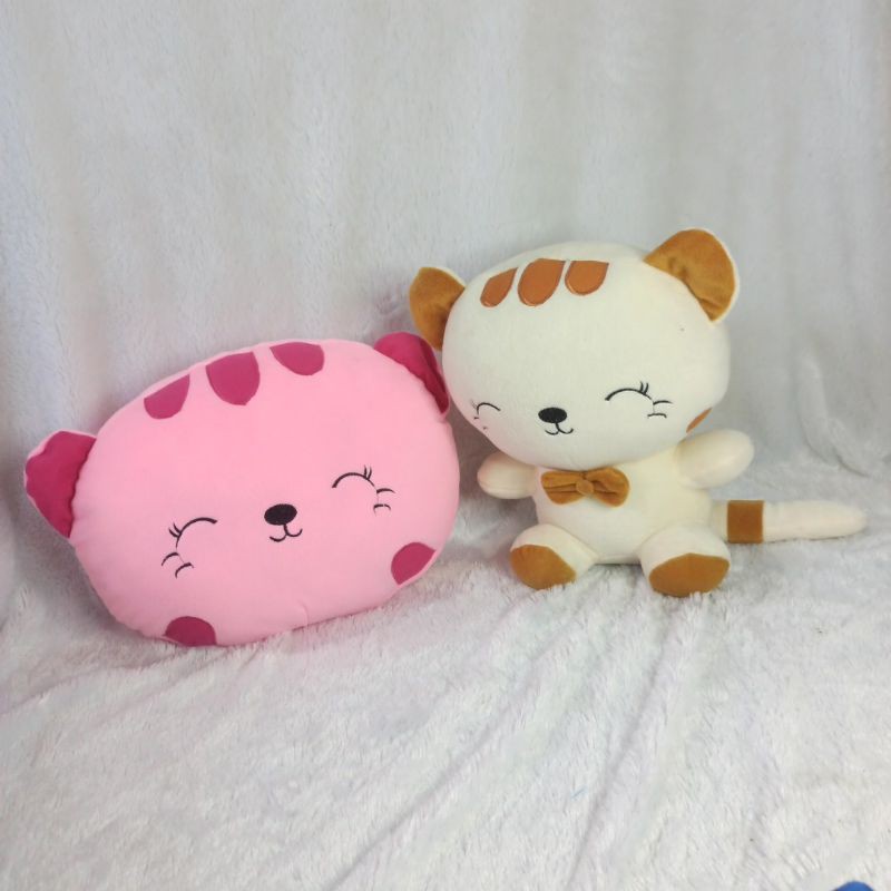 paket bantal dan boneka KUCING XL boneka