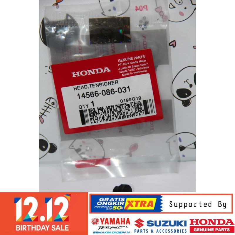 DIJAMIN ASLI KARET TONJOKAN SULING KETENG TENSIONER HONDA SUPRA X 125 HELM ORIGINAL BERKUALITAS