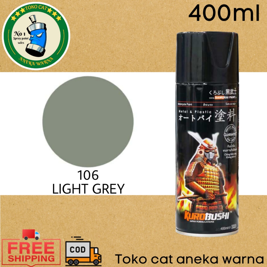 SAMURAI PAINT 106 LIGHT GREY 400ml CAT SEMPROT SPRAY PAINT PILOX PILOK