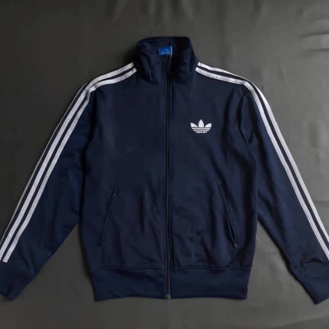 navy adidas track top